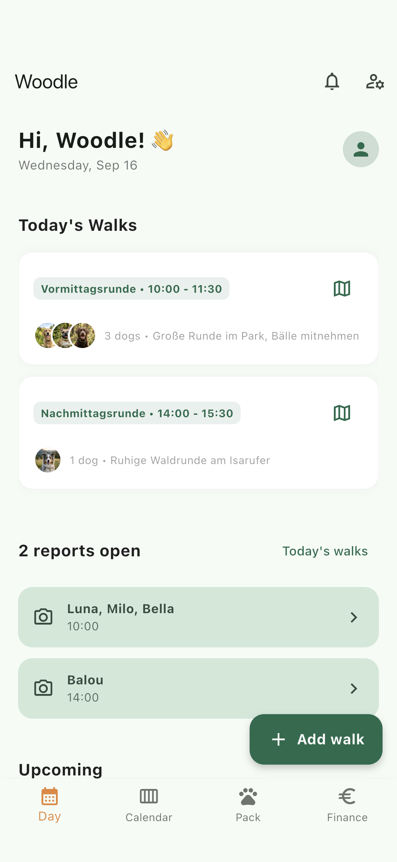 Your day at a glance